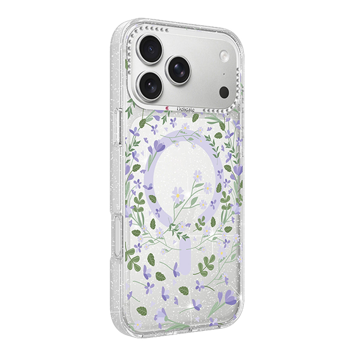 iPhone 17 Pro Max Cover Blomstret MagSafe Lilla