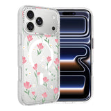 iPhone 17 Pro Cover Blomstret MagSafe Lyserød