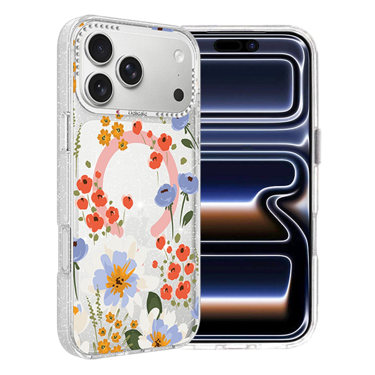 iPhone 17 Pro Cover Blomstret MagSafe Orange