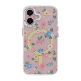 iPhone 17 Cover Blomstret MagSafe Gul