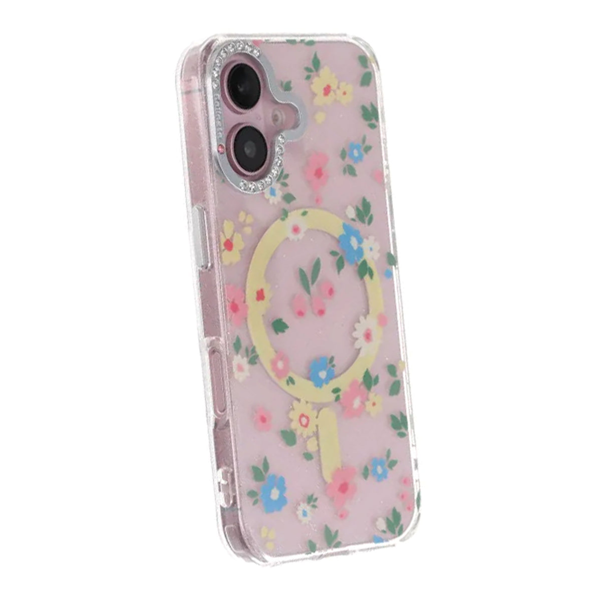 iPhone 17 Cover Blomstret MagSafe Gul