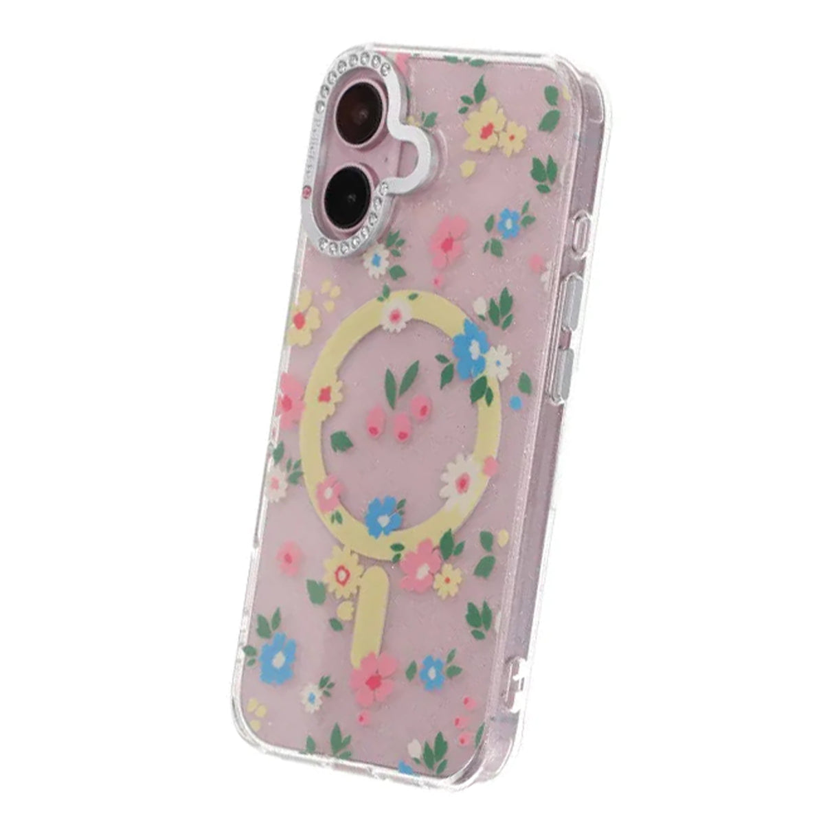 iPhone 17 Cover Blomstret MagSafe Gul