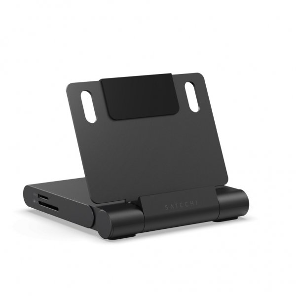 Satechi OnTheGo Sammenfoldeligt Stativ & USB-hub Space Black