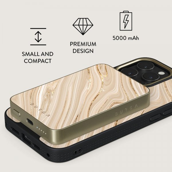 Burga Powerbank MagSafe 5000 mAh Full Glam Guld