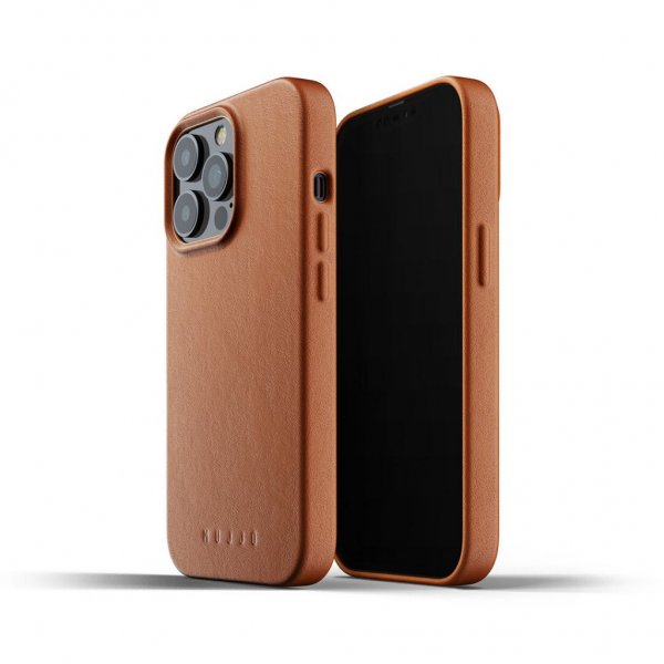 Mujjo iPhone 13 Pro Cover Full Læder Tan