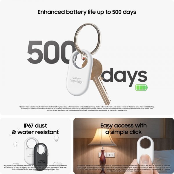 Samsung Galaxy SmartTag 2 Hvid