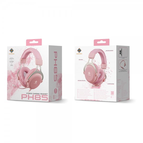 Deltaco Gaming PH85 Stereo Gamingheadset Lyserød