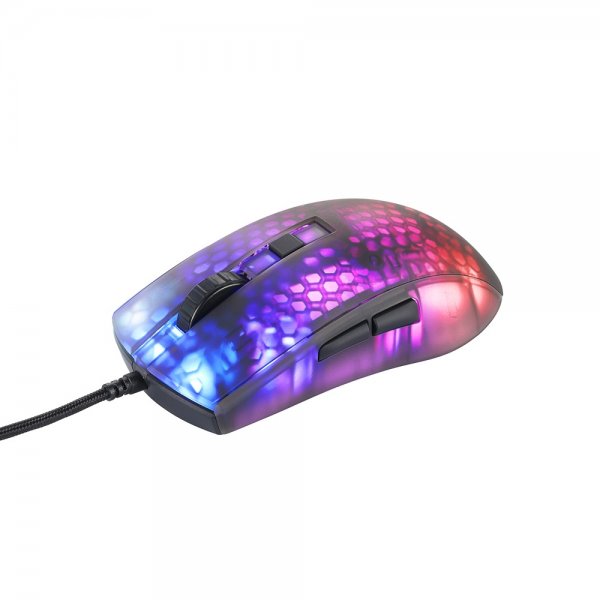 Deltaco Gaming DM310 Gaming Mus Halvgennemsigtig RGB Sort