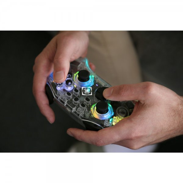 Deltaco Gaming Trådløs Controller til Nintendo Switch Transparent RGB