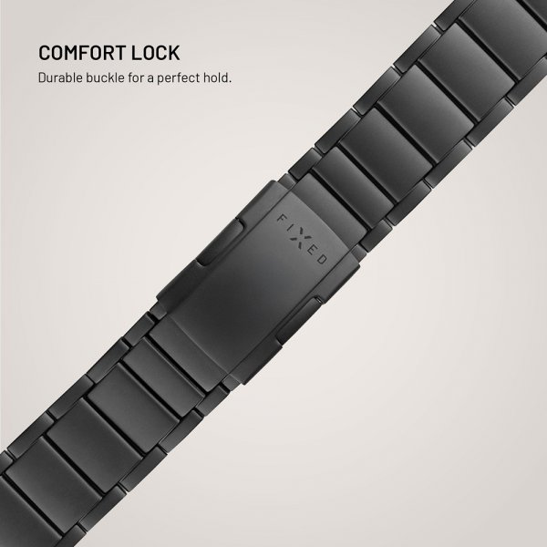 Fast Garmin QuickFit 22mm Armbånd Titaniumrem Sort