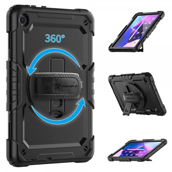 Armor-X Lenovo Tab M10 (3. generation) TB328 Cover Regntæt Robust Etui Håndrem Kickstand
