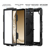 Armor-X Samsung Galaxy Tab A9 Plus Etui Regntæt Robust Cover Håndstrop Støttefod Sort