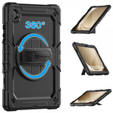 Armor-X Samsung Galaxy Tab A9 Plus Etui Regntæt Robust Cover Håndstrop Støttefod Sort
