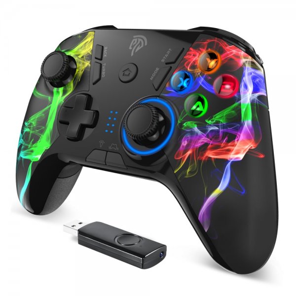 EasySMX Arion 9110 Trådløs Gamecontroller med programmerbare knapper - Farverig