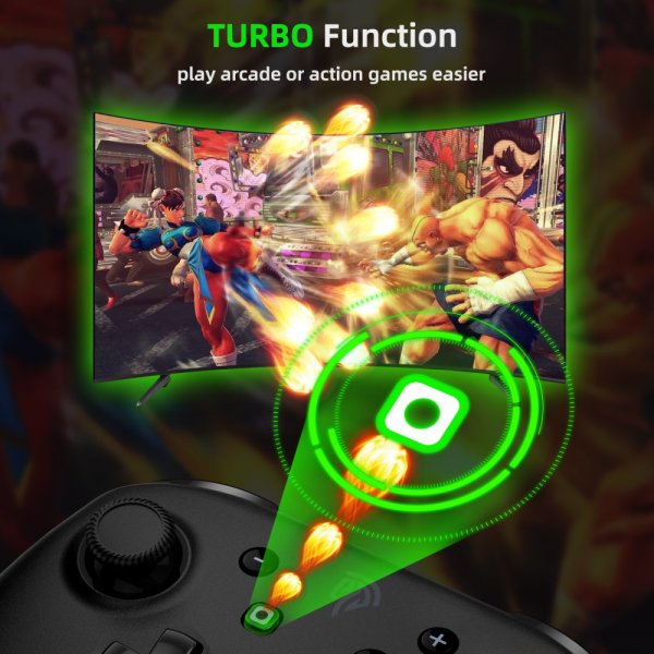 EasySMX Bayard 9124 Switch/Android/PC Programmerbar trådløs gamepad Sort