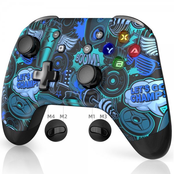 EasySMX Bayard 9124 Switch/Android/PC Programmerbar trådløs Gamepad Graffiti
