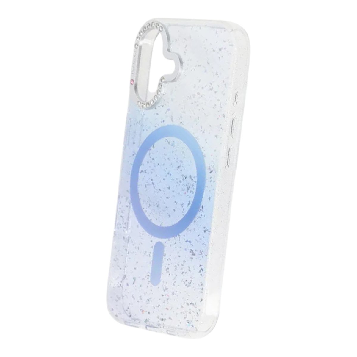 iPhone 17 Cover Glitter Diamond MagSafe Blå