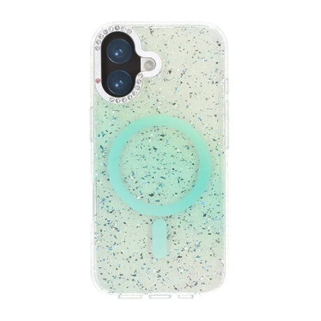 iPhone 17 Cover Glitter Diamond MagSafe Grøn
