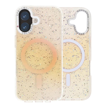 iPhone 17 Cover Glitter Diamond MagSafe Guld