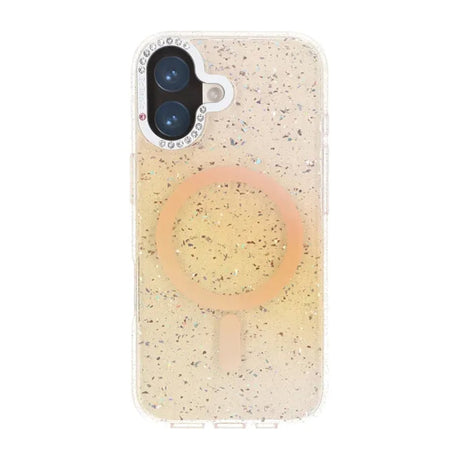 iPhone 17 Cover Glitter Diamond MagSafe Guld