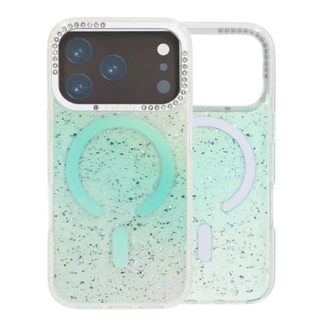 iPhone 17 Pro Cover Glitter Diamond MagSafe Grøn