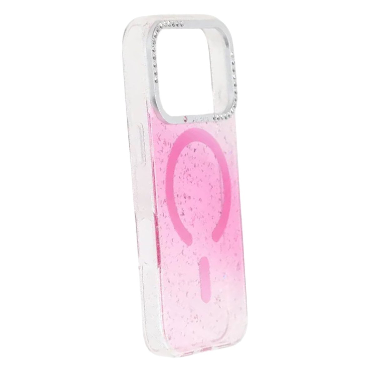 iPhone 17 Pro Cover Glitter Diamond MagSafe Lyserød