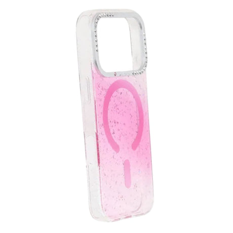 iPhone 17 Pro Cover Glitter Diamond MagSafe Lyserød