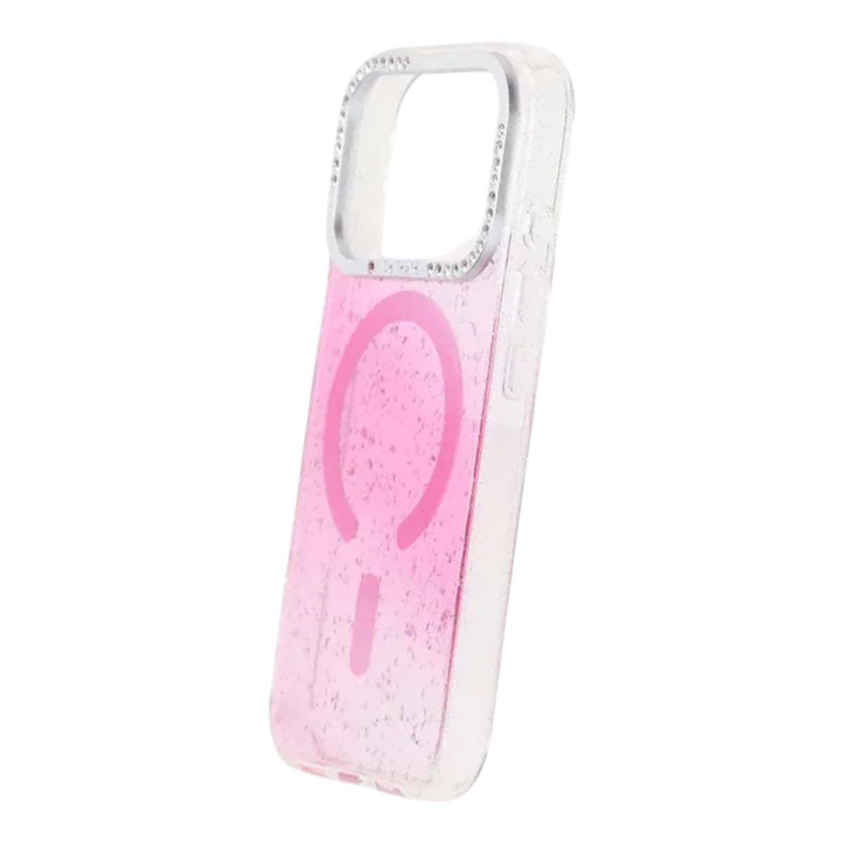 iPhone 17 Pro Cover Glitter Diamond MagSafe Lyserød