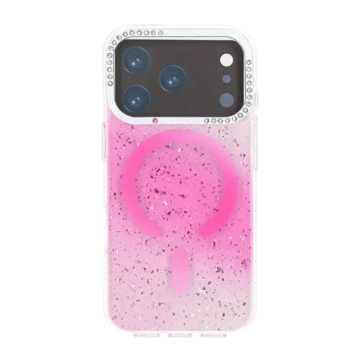 iPhone 17 Pro Cover Glitter Diamond MagSafe Lyserød