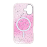 iPhone 17 Cover Glitter Diamond MagSafe Lyserød