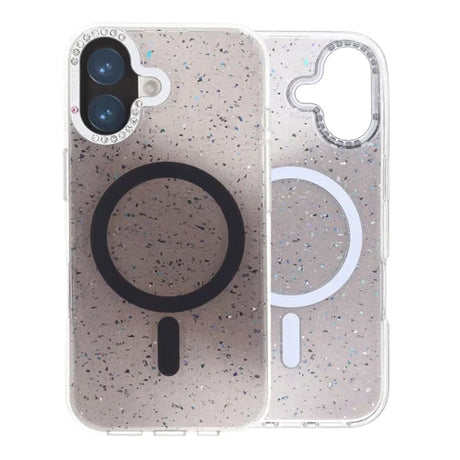 iPhone 17 Cover Glitter Diamond MagSafe Sort
