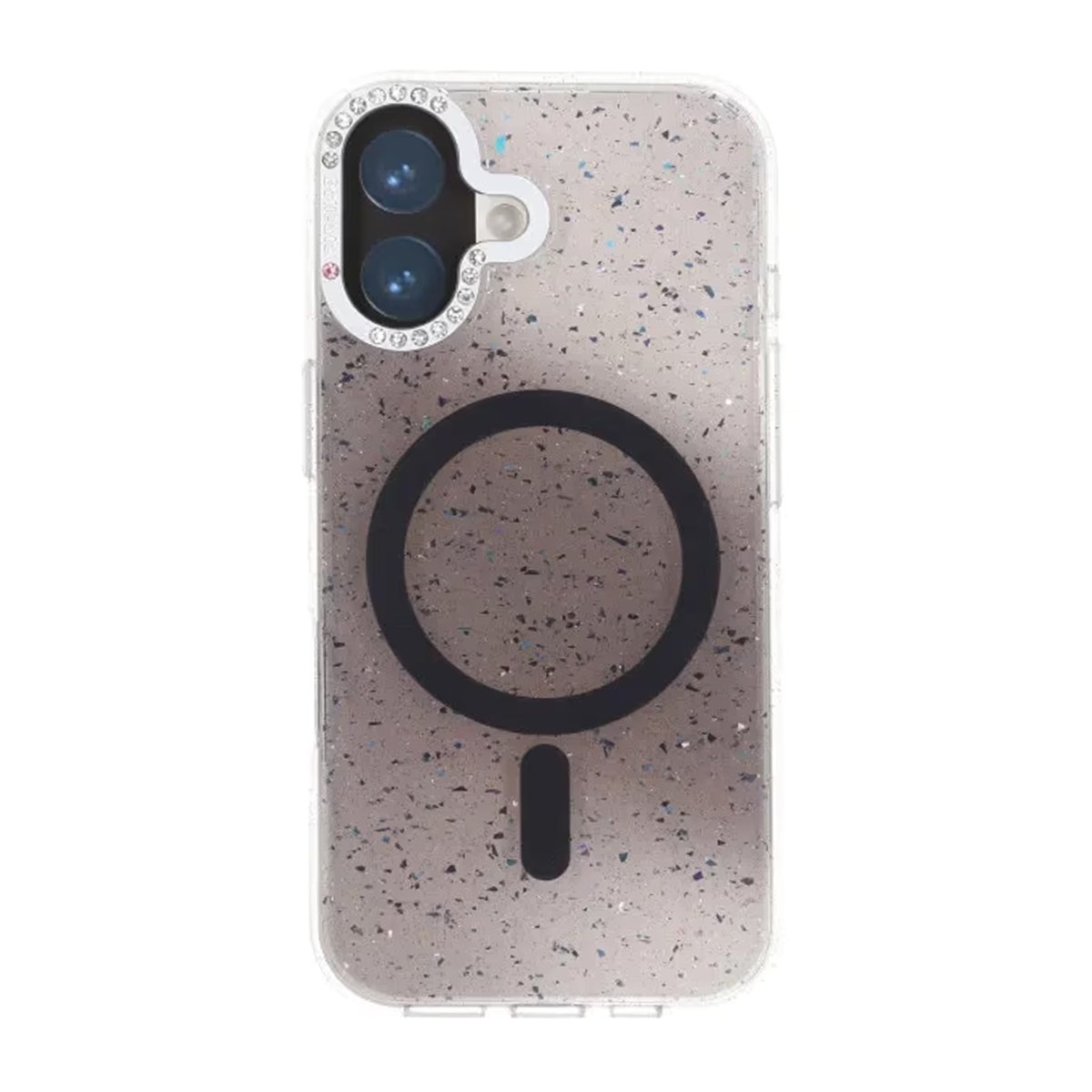 iPhone 17 Cover Glitter Diamond MagSafe Sort