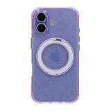 iPhone 17 Cover Glitter Stativ MagSafe Lilla
