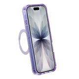 iPhone 17 Cover Glitter Stativ MagSafe Lilla