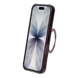 iPhone 17 Cover Glitter Stativ MagSafe Mørkerød