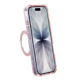 iPhone 17 Cover Glitter Stativ MagSafe Lyserød