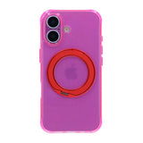iPhone 17 Cover Glitter Stativ MagSafe Rød