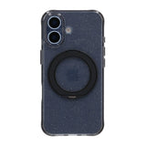 iPhone 17 Cover Glitter Stativ MagSafe Sort