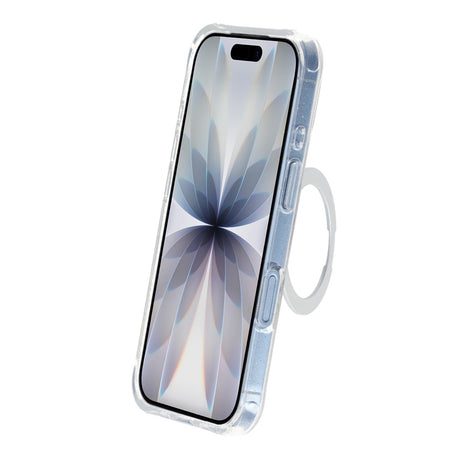iPhone 17 Cover Glitter Stativ MagSafe Hvid