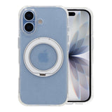 iPhone 17 Cover Glitter Stativ MagSafe Hvid