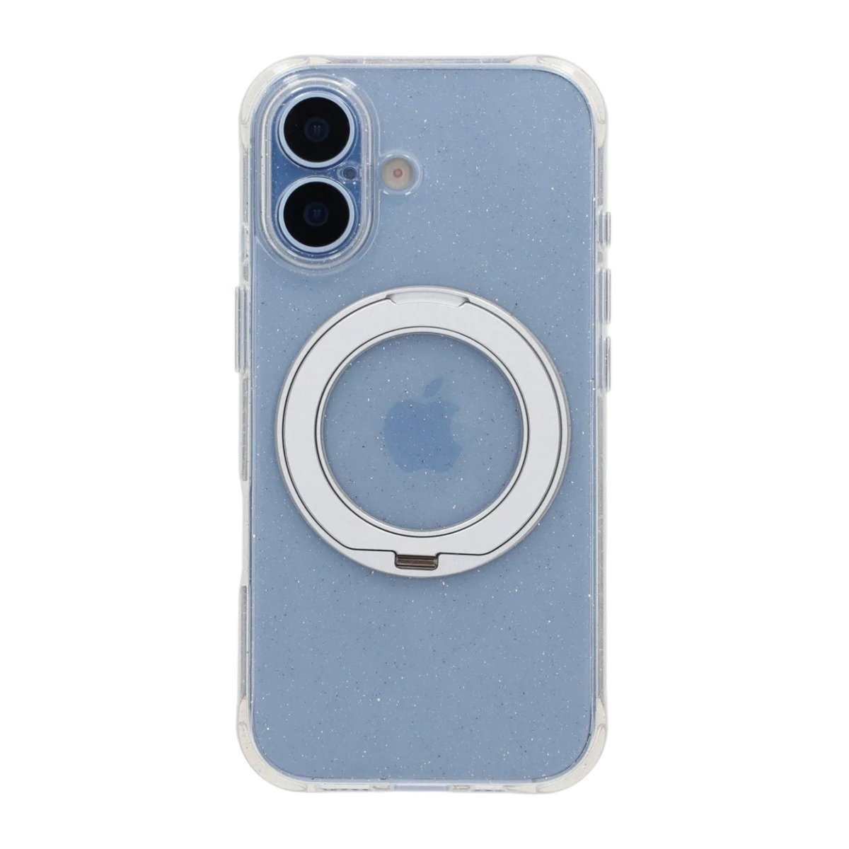 iPhone 17 Cover Glitter Stativ MagSafe Hvid