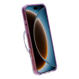 iPhone 17 Pro Max/iPhone 18 Pro Max Cover med glitter, stativ og MagSafe Lilla