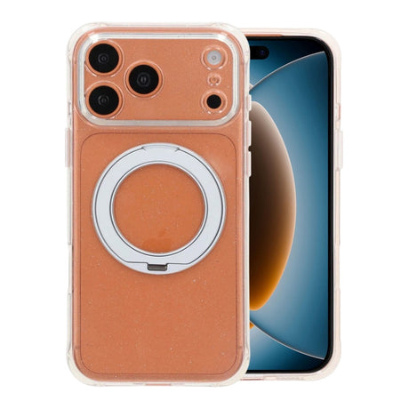 iPhone 17 Pro Max/iPhone 18 Pro Max Cover med glitter, stativ og MagSafe Hvid