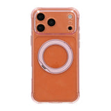 iPhone 17 Pro/iPhone 18 Pro Cover med glitter, stativ og MagSafe Lyserød
