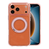 iPhone 17 Pro/iPhone 18 Pro Cover med glitter, stativ og MagSafe Lyserød