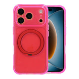 iPhone 17 Pro/iPhone 18 Pro Cover med glitter, stativ og MagSafe Rød
