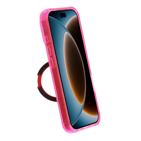 iPhone 17 Pro/iPhone 18 Pro Cover med glitter, stativ og MagSafe Rød