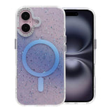 iPhone 16 Cover Glitter Diamond MagSafe Blå