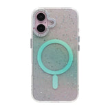 iPhone 16 Cover Glitter Diamond MagSafe Grøn