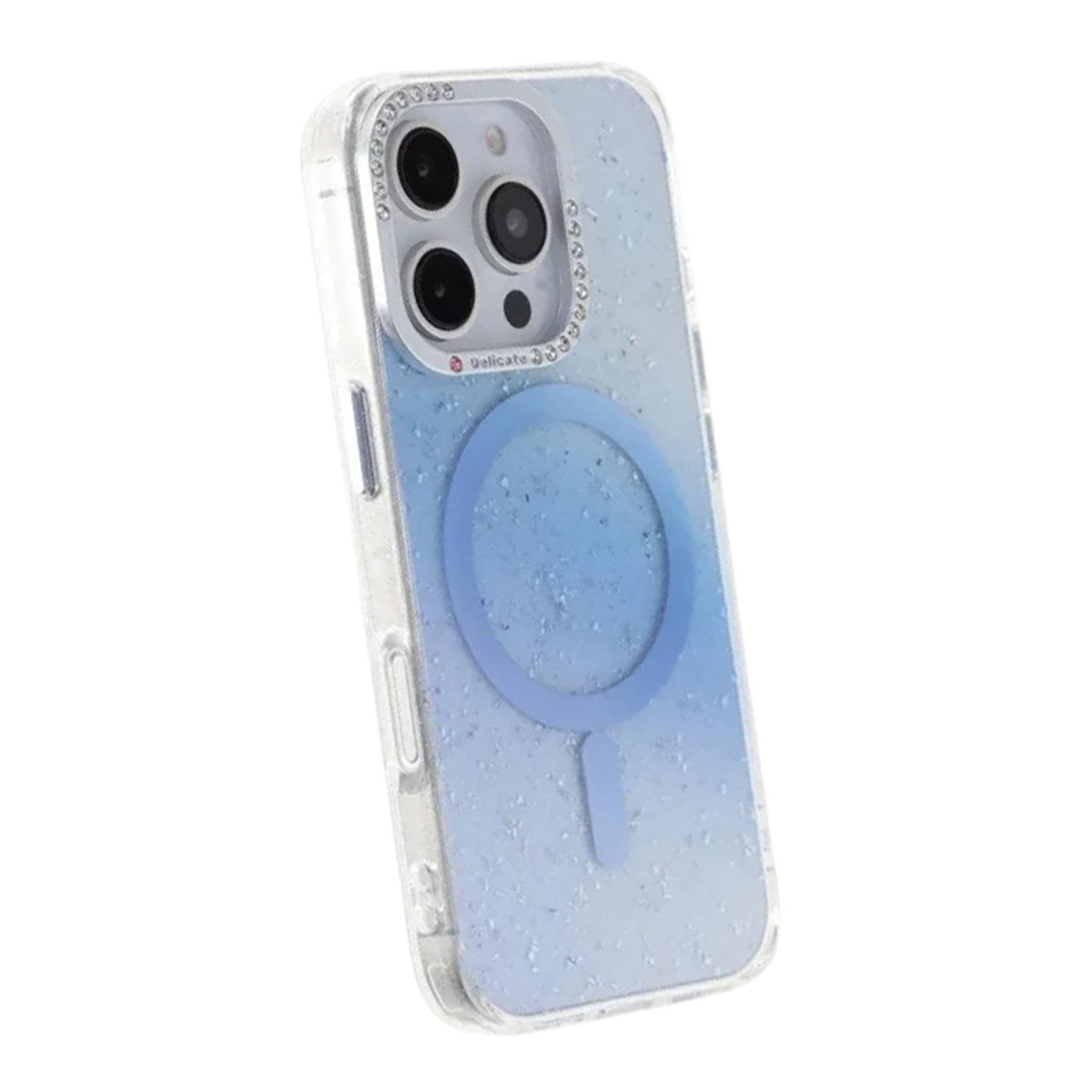 iPhone 16 Pro Cover Glitter Diamond MagSafe Blå
